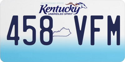 KY license plate 458VFM