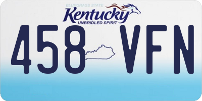 KY license plate 458VFN
