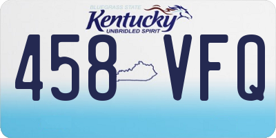 KY license plate 458VFQ
