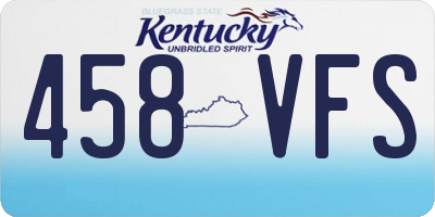 KY license plate 458VFS