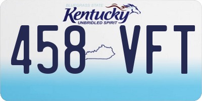 KY license plate 458VFT