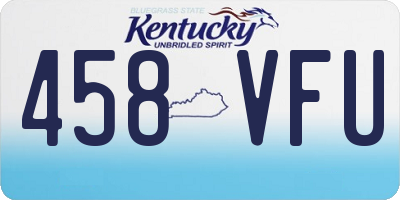 KY license plate 458VFU