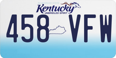 KY license plate 458VFW