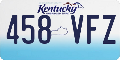 KY license plate 458VFZ