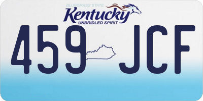 KY license plate 459JCF