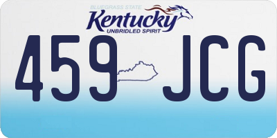 KY license plate 459JCG