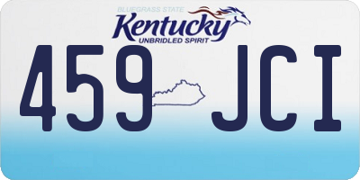 KY license plate 459JCI