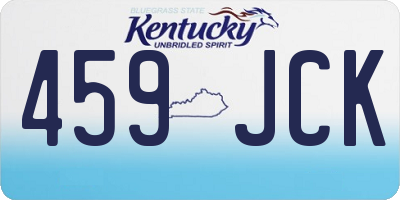 KY license plate 459JCK