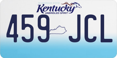 KY license plate 459JCL