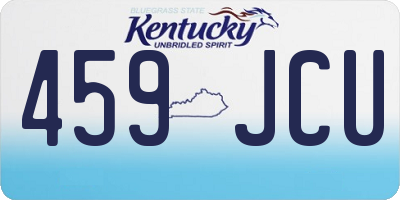 KY license plate 459JCU