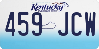 KY license plate 459JCW