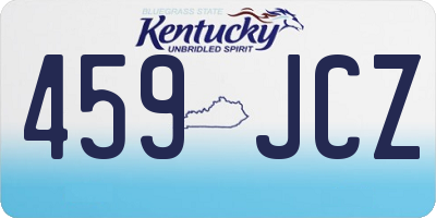 KY license plate 459JCZ