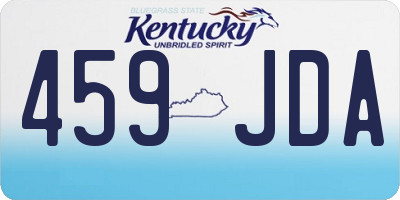 KY license plate 459JDA
