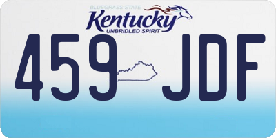 KY license plate 459JDF