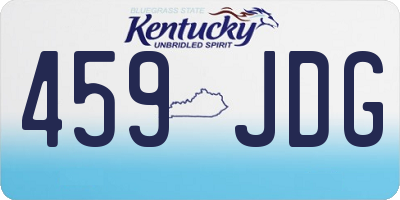 KY license plate 459JDG