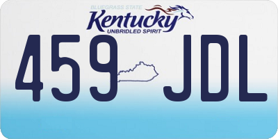 KY license plate 459JDL