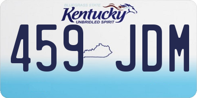 KY license plate 459JDM