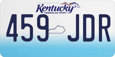 KY license plate 459JDR