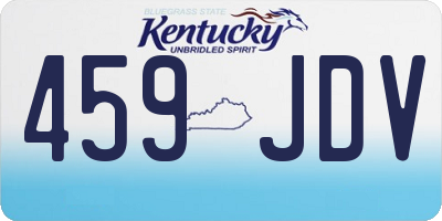 KY license plate 459JDV