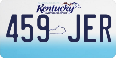KY license plate 459JER
