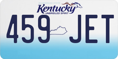 KY license plate 459JET