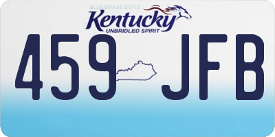 KY license plate 459JFB