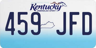 KY license plate 459JFD