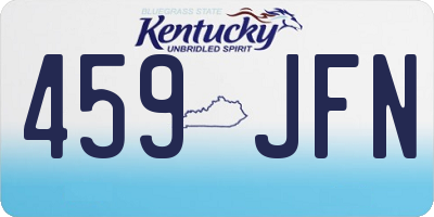 KY license plate 459JFN
