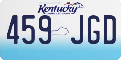 KY license plate 459JGD