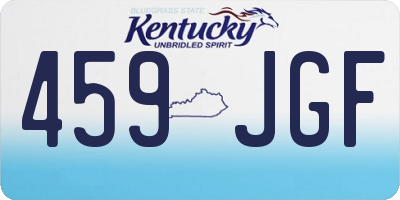 KY license plate 459JGF