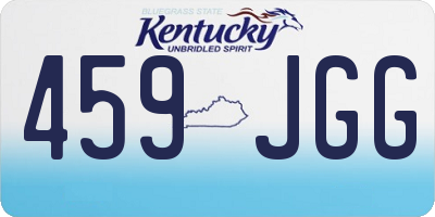 KY license plate 459JGG