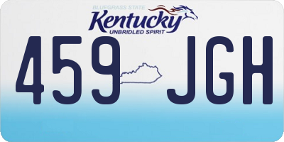 KY license plate 459JGH