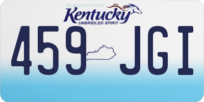 KY license plate 459JGI