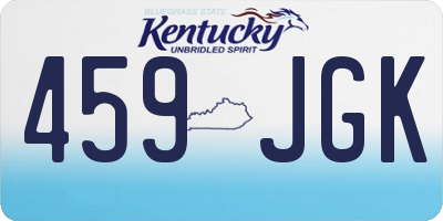 KY license plate 459JGK