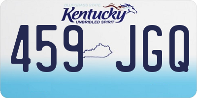 KY license plate 459JGQ
