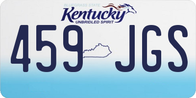 KY license plate 459JGS