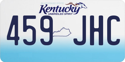 KY license plate 459JHC