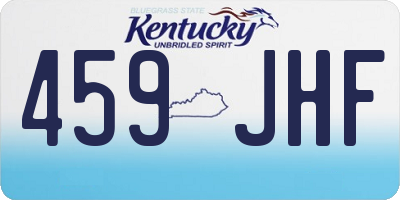 KY license plate 459JHF