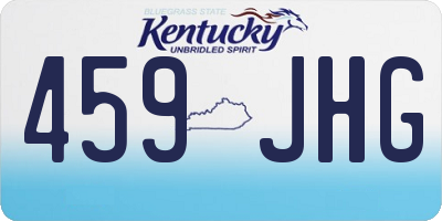 KY license plate 459JHG