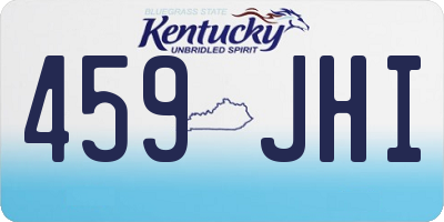 KY license plate 459JHI