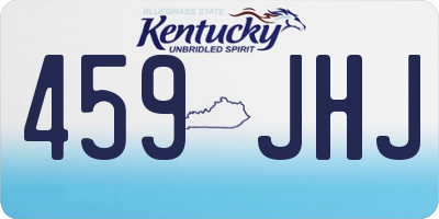KY license plate 459JHJ