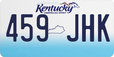KY license plate 459JHK