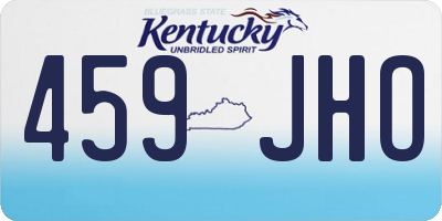 KY license plate 459JHO