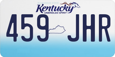 KY license plate 459JHR