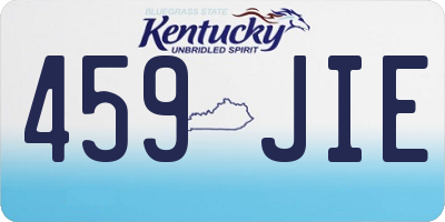 KY license plate 459JIE