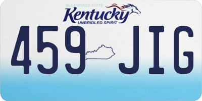 KY license plate 459JIG