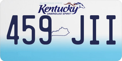 KY license plate 459JII