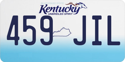 KY license plate 459JIL