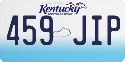 KY license plate 459JIP