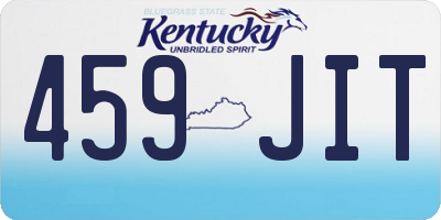 KY license plate 459JIT